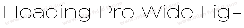 Heading Pro Wide Lig字体转换
